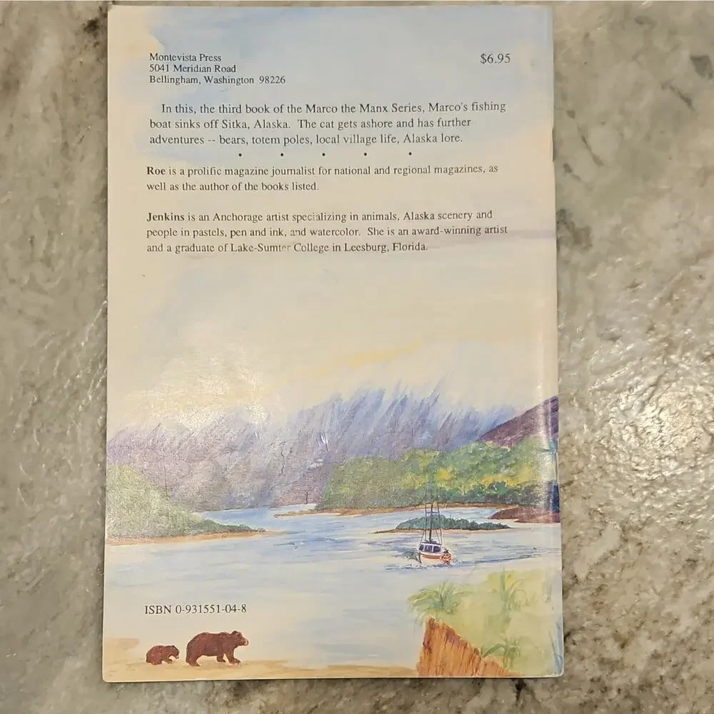 JoAnn Roe Alaska Cat Paperback Illustrated Terri Jenkins Marco the Manx 1990